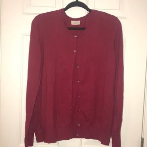 Loft: Maroon Cardigan
